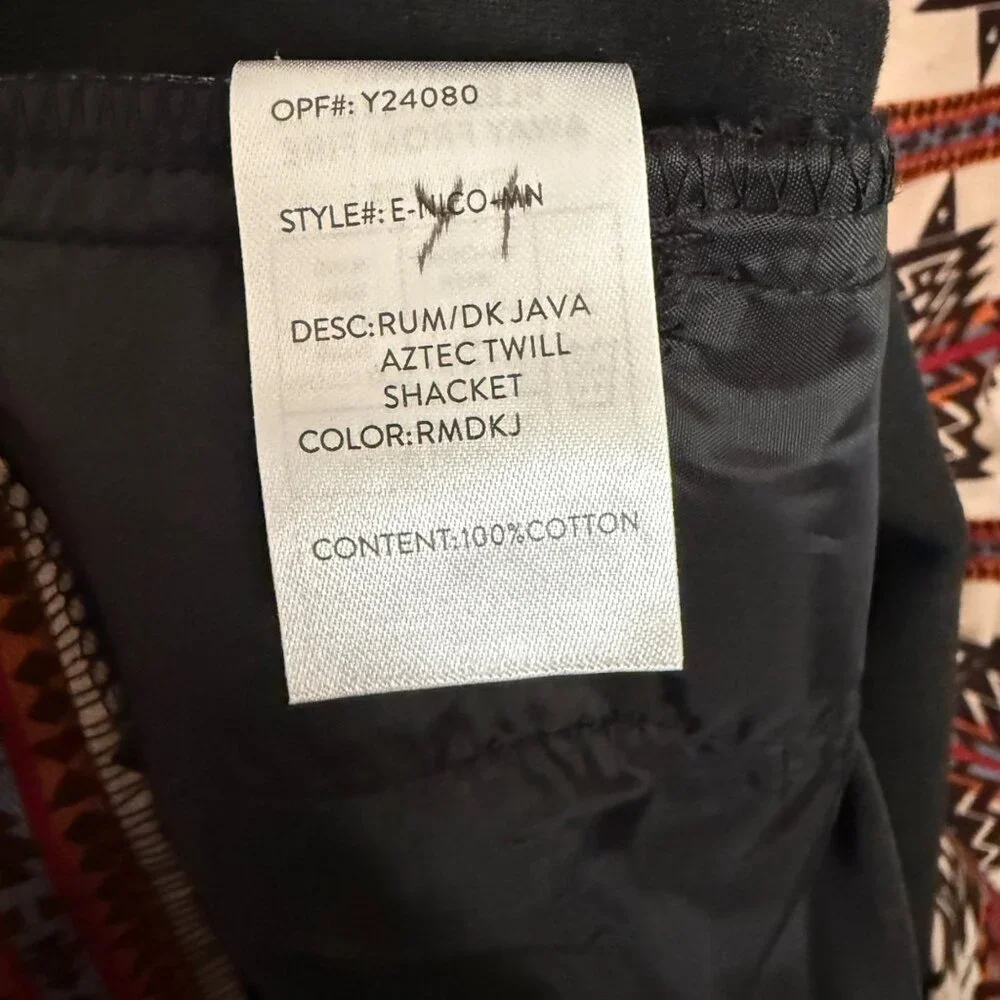 Nomad Aztec Print Long-Sleeve Shacket NWT - Picture 5 of 5
